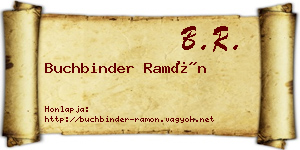 Buchbinder Ramón névjegykártya